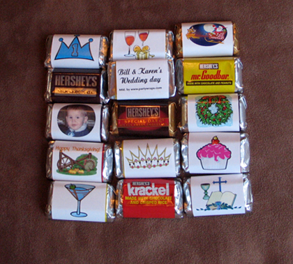 wedding favors hershey candy bar wrappers