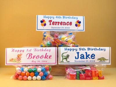 Bags  Party Favors on Bag Tops Party Favors   Personalized Custom Goodie Bag Party Favors